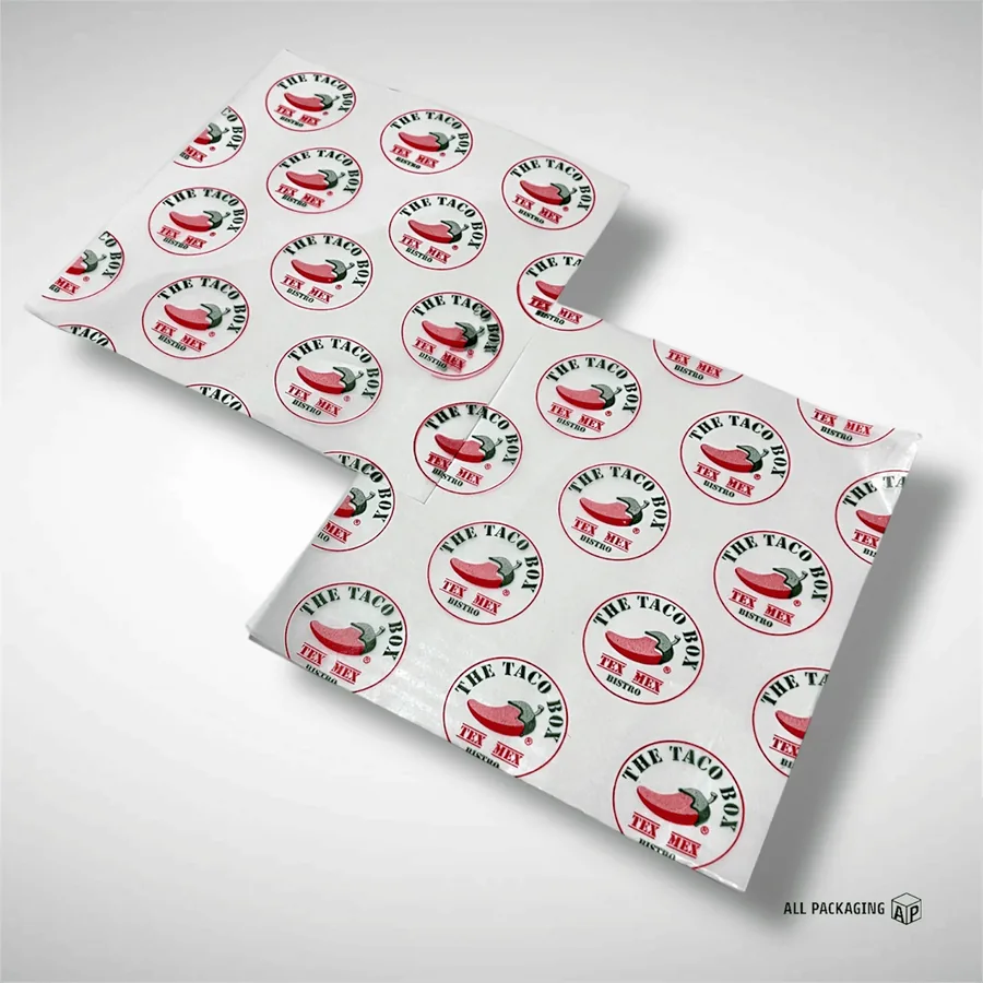 Papel parafinado The Taco Box en 2 tintas