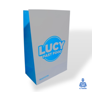 Bolsas Delivery FM5 Blanca Personalizada 20x10x30cm