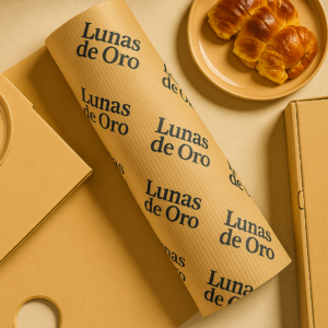 Bobina Papel Kraft Panadería Impresas