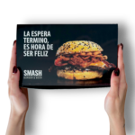 caja de hamburguesa impresa en full color