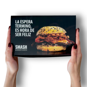 caja de hamburguesa impresa en full color