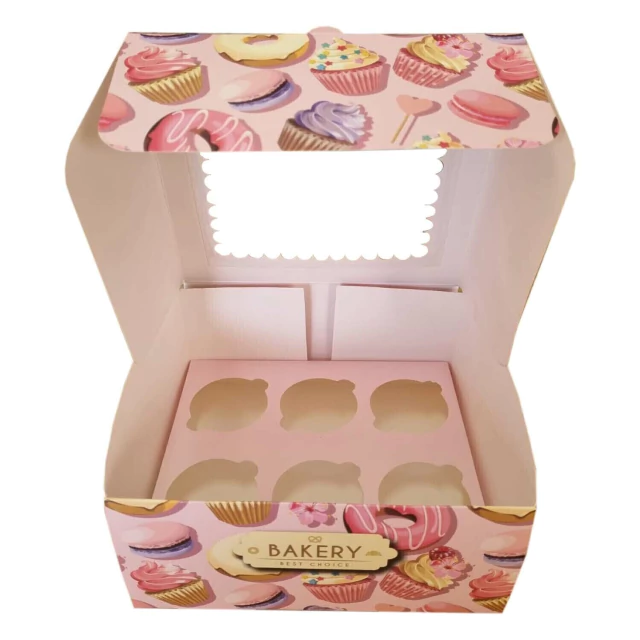 CAJA CUPCAKES X6 DIVISION PERSOANLIZADA IMPRESA