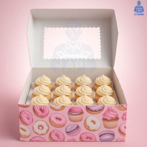 Cajas Cupcakes Muffins Personalizadas Impresion full color