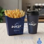Caja estuche porta papas fritas personalizado DOKDO -