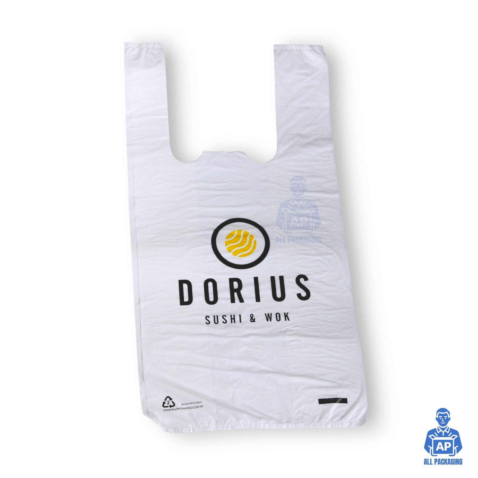 Bolas camisetas 40x50 impresas con logo plástico - All Packaging