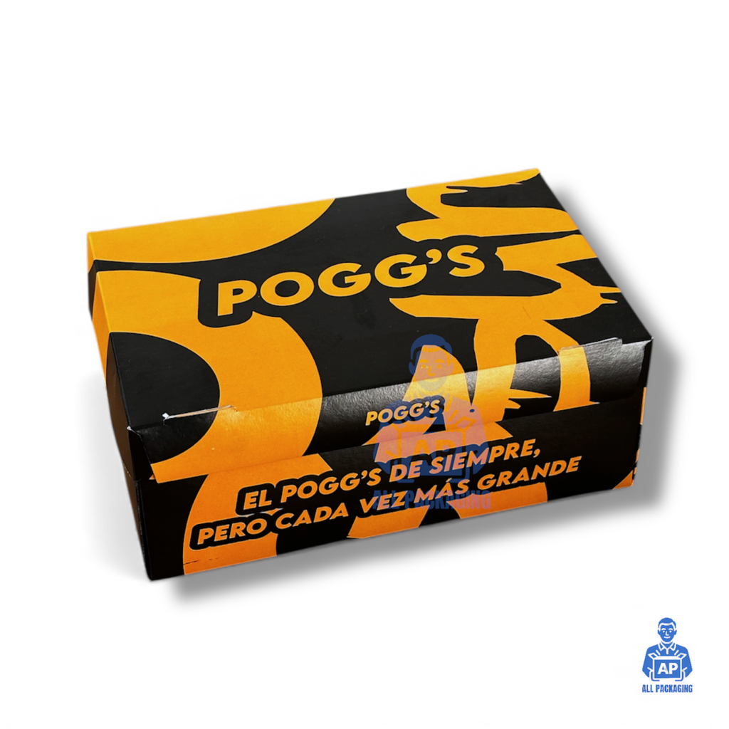 cajas de hamburguesas en cartulina personalizadas full color 23x15x9 POGGS