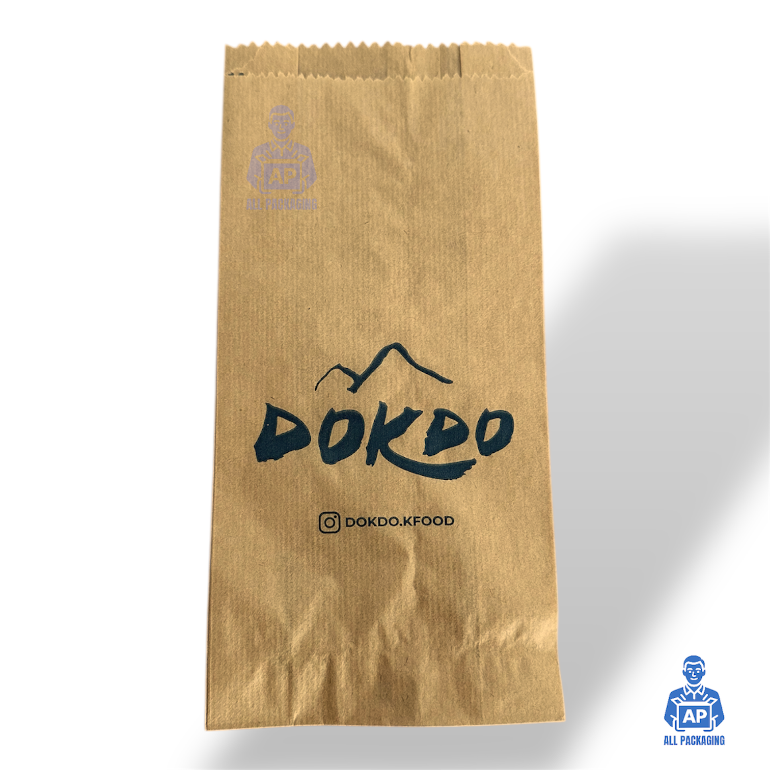 Bolsas panaderías facturas personalizada impresa marrón Kraft