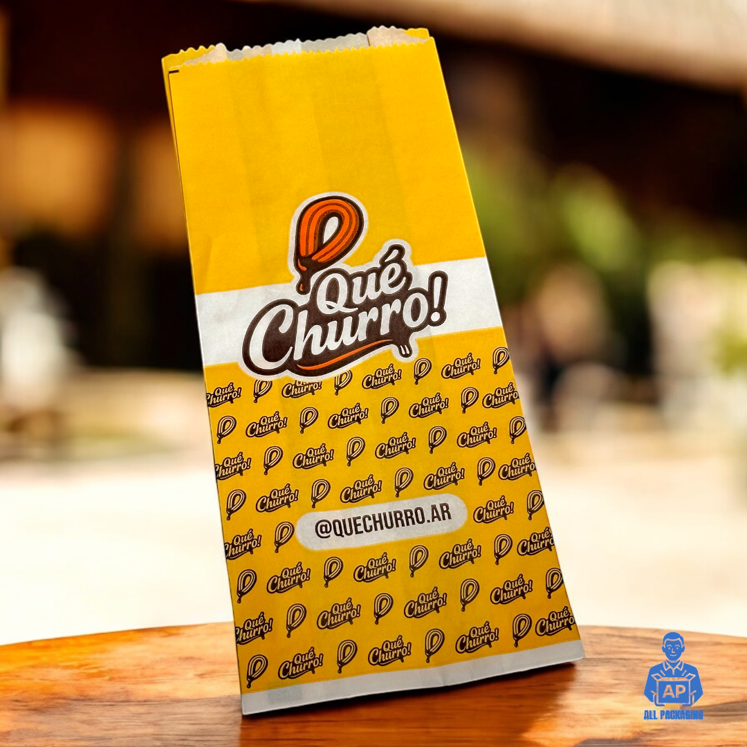 Bolsas De Papel Impresas Para Facturas PANADERIA PERSONALIZADAS color