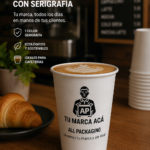 VASOS DE POLIPAPEL PARA CAFE IMPRESOS PERSOANLIZADOS 1 COLOR - All Packaging